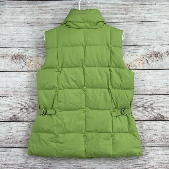 Eddie Bauer Premium Goose Down 700 Fill Power Puffer Vest Women's Medium Green - Picture 2 of 13